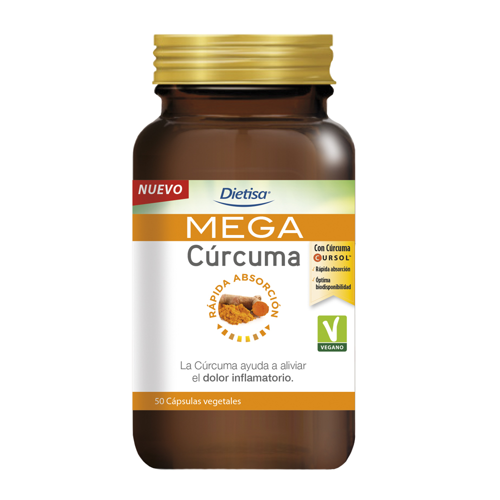 Suplemento Dietisa Mega Curcuma 50 Caps - Potente Antioxidante - Apoyo Digestivo