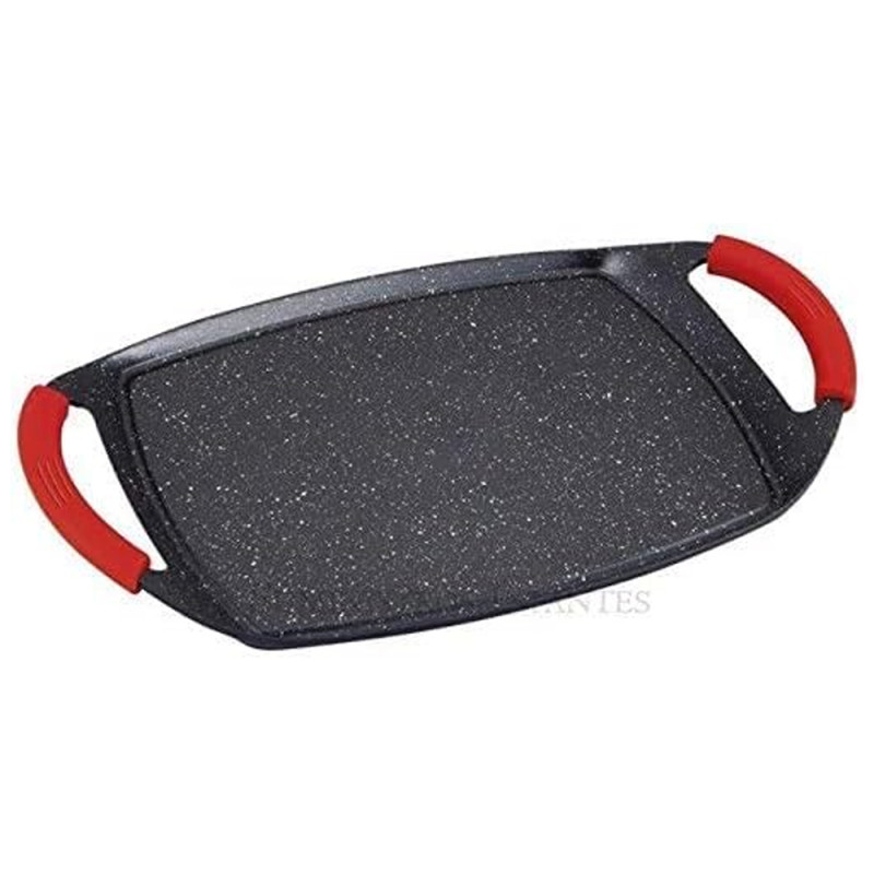 SUINGA Plancha de Cocina con Revestimiento de Piedra 36cm | Sarten Grill para Cocinas de Induccion, Vitroceramica, Gas