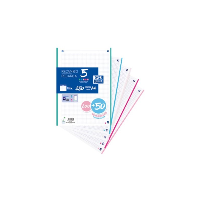 Oxford - 400173020 papel de cuaderno 210 x 297 mm (A4) 250 hojas 400173020
