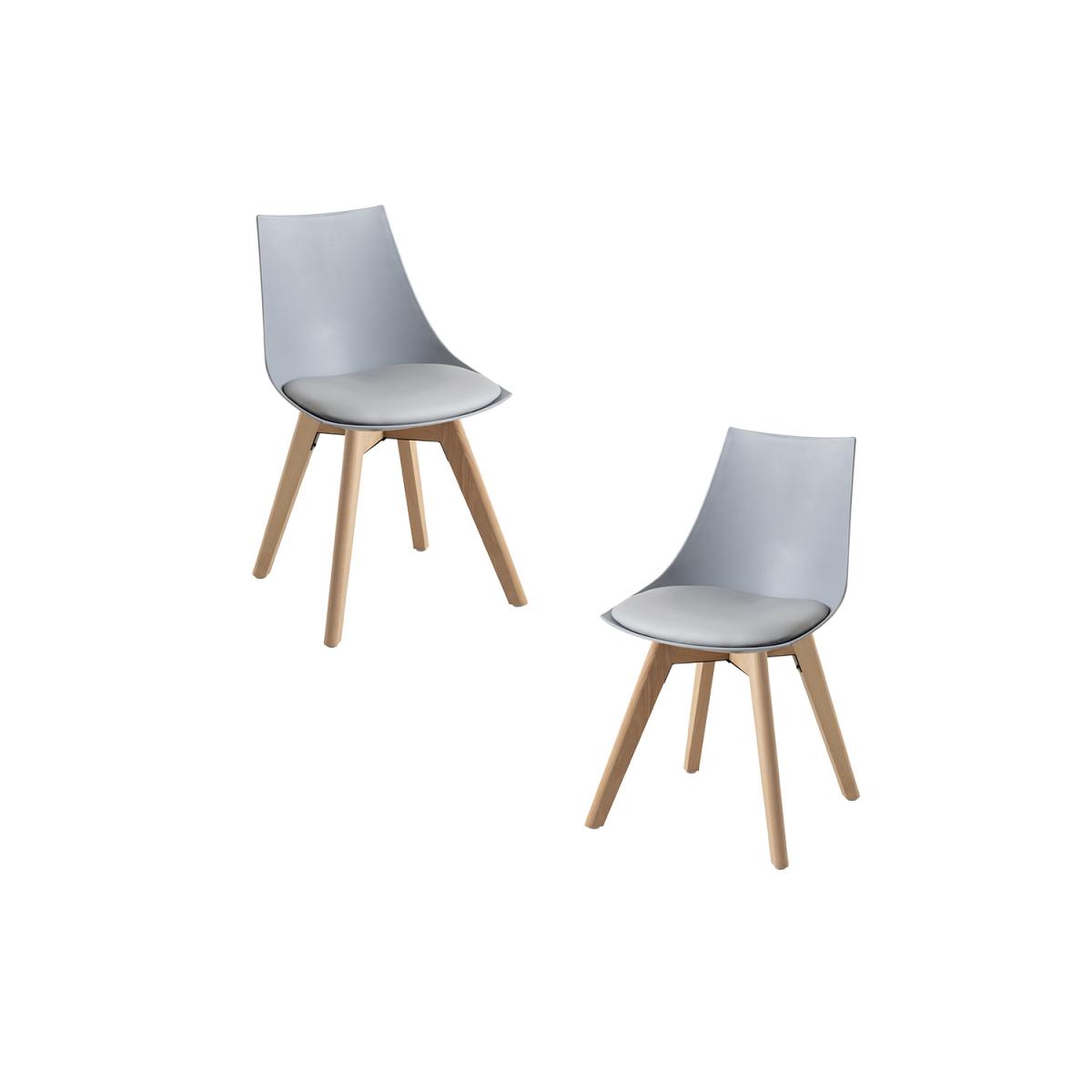 Regalos Miguel - Packs Sillas Comedor - Pack 2 Sillas Blok - Gris claro