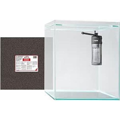 Sera Kit Scaper Cube 80 L + X-Edge 300 + Thermo-Safe - Kit Acuario + Filtro + Alfombrilla Aislamiento Térmico