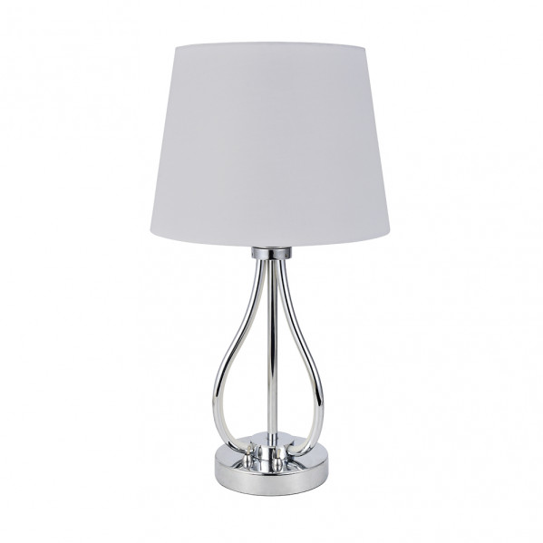 Sobremesa dubrovnik 9w 4000k+ 1xe27 cromo 675 lm doble encendido 46x26x26 cm