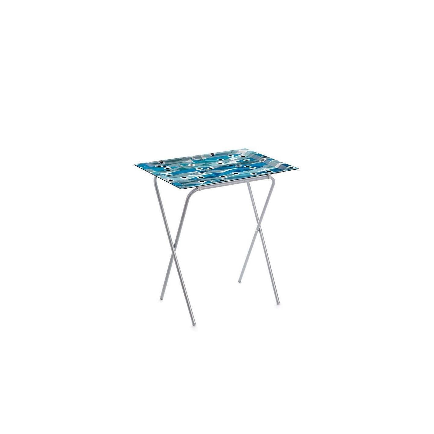 DON HIERRO - Mesa plegable auxiliar ADA con bandeja extraíble para interior y exterior-