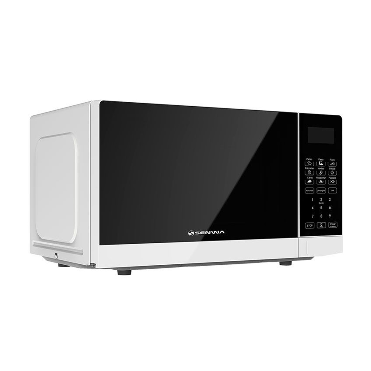 SENWA Microondas MW-G1001, 20L, 700W + Grill 800W, 10 Niveles de Potencia, Función Descongelar, Bloqueo Infantil