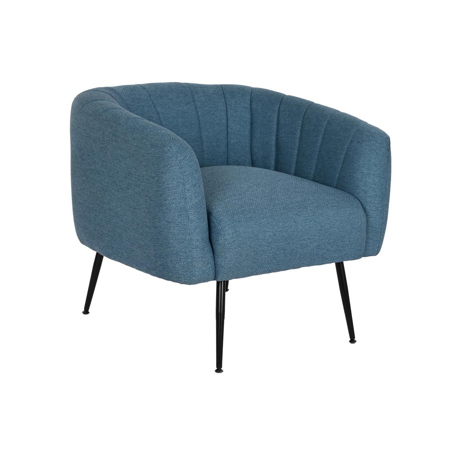 SILLON POLIESTER METAL 81X75X73 AZUL FIJALO MB207906