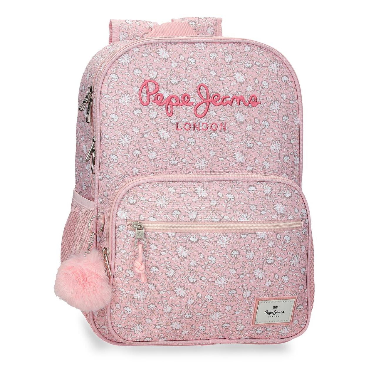 Mochila escolar adaptable a carro Pepe Jeans Mia 30x40x12cm Rosa Claro
