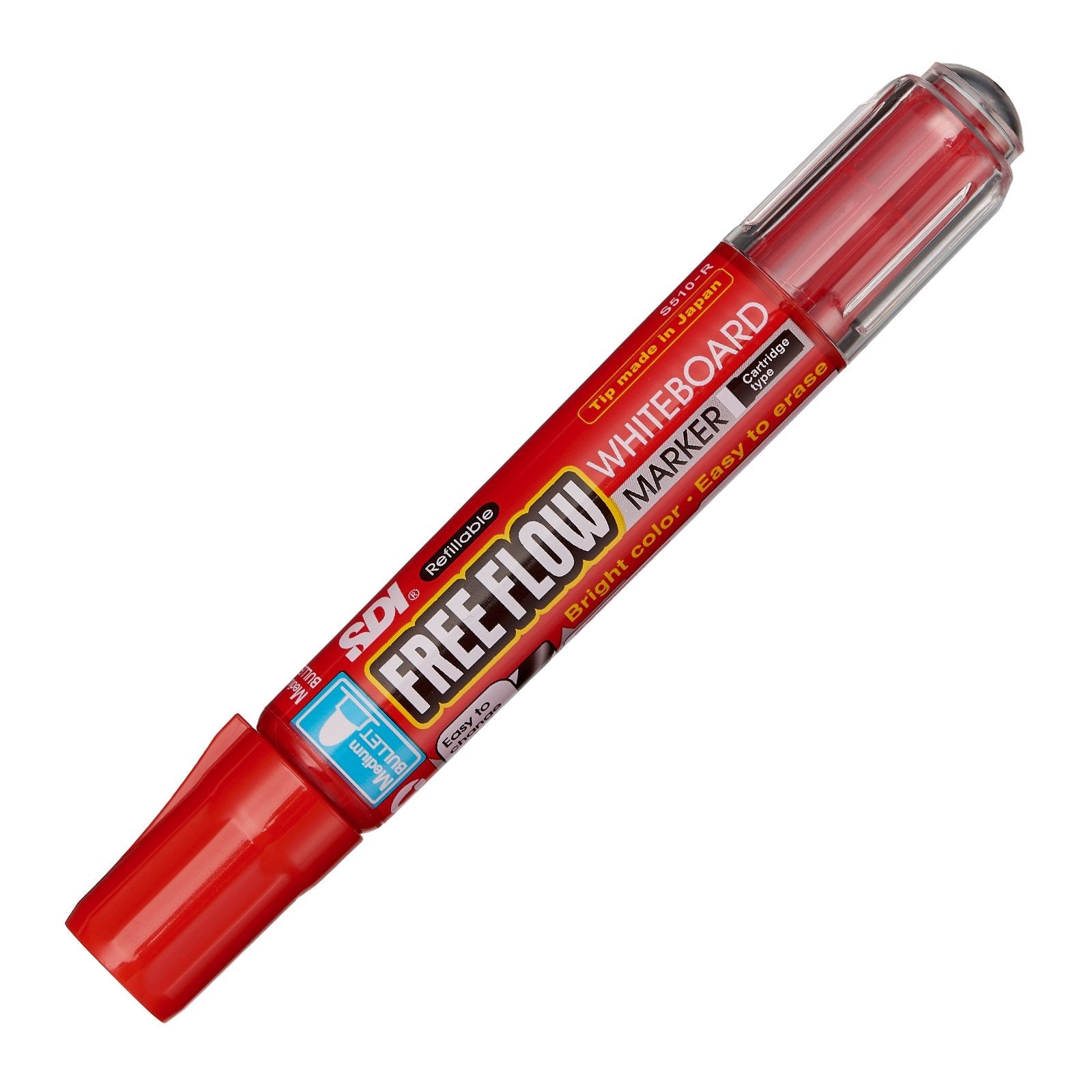 SDI FreeFlow - Rotulador de Pizarra Blanca Recargable con Trazo 2.3 mm. Rojo