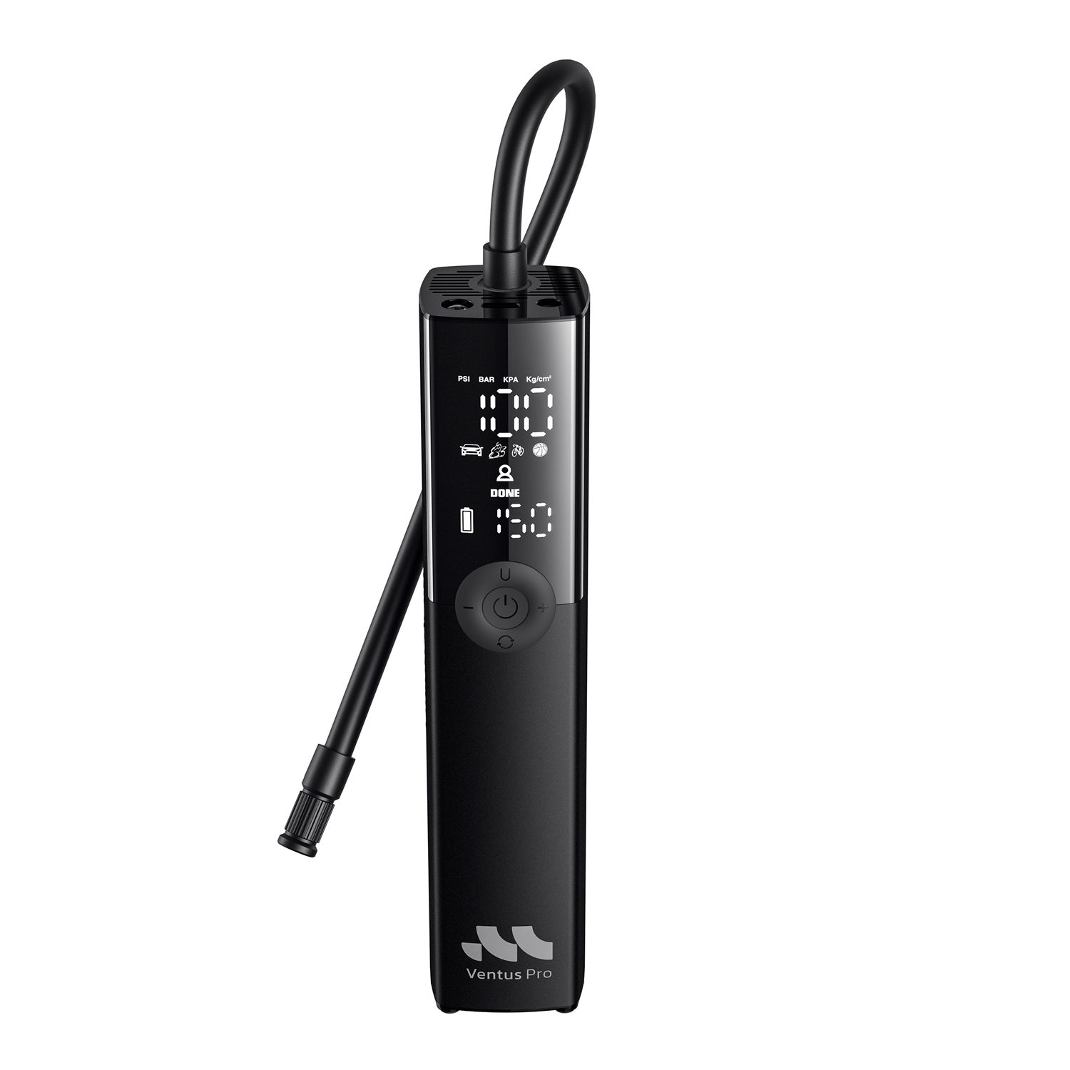Woowind Ventus Pro inflador portátil compacto, negro