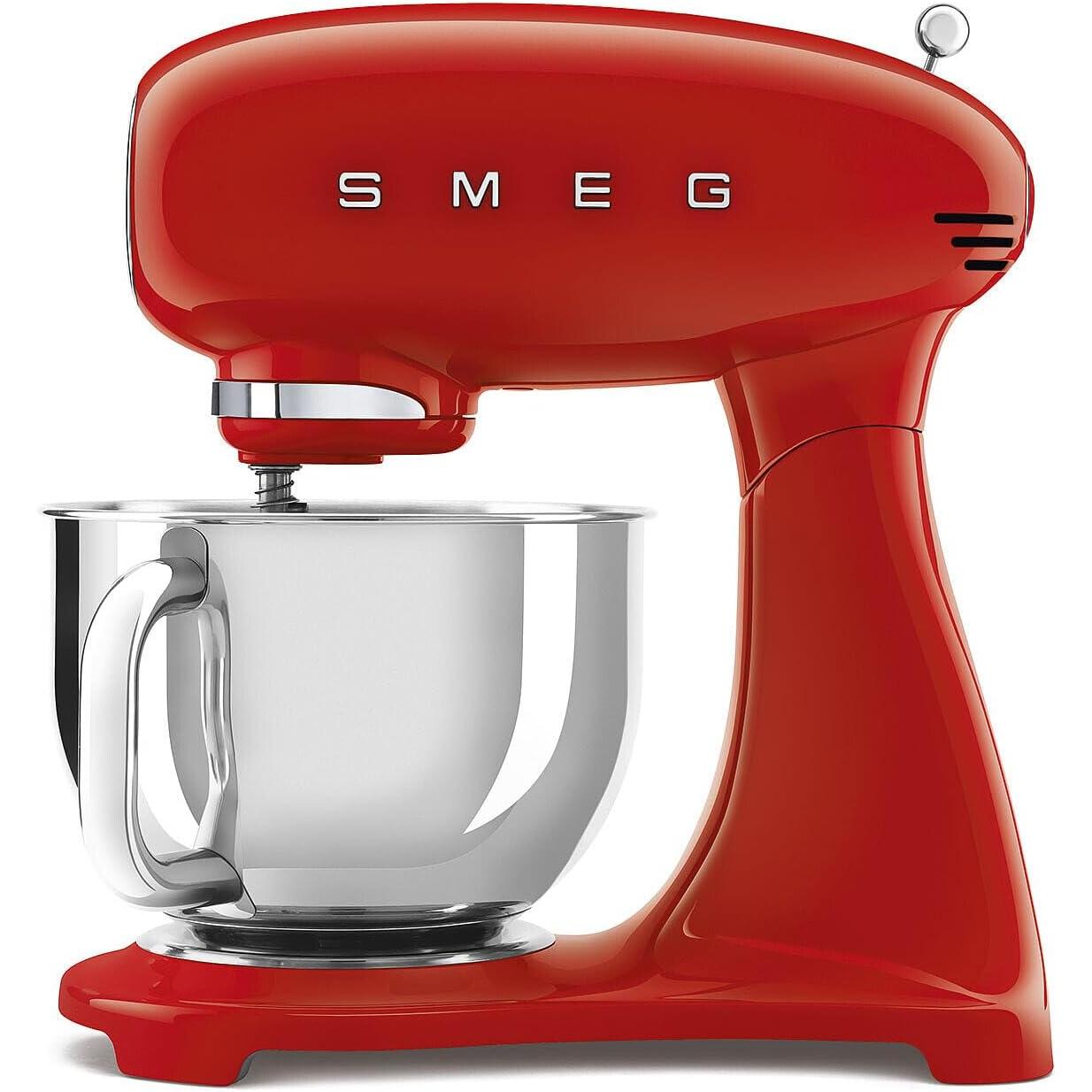 SMEG SMF05AZUL - Robot pastelero 4,8 l 1000 W, Color Negro/Crema/Azul/Verde/Rosa/Rojo/Blanco