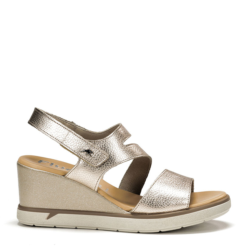 Fluchos Sandalias Plateadas F1973-ALUMIN PLATINO , para Mujer