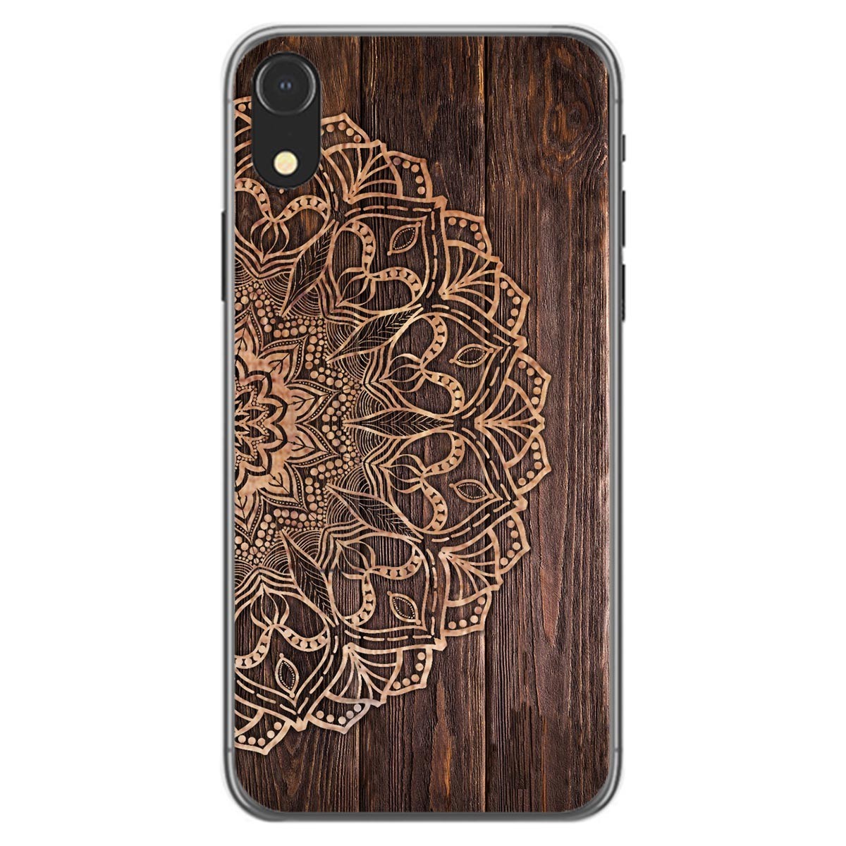 Tumundosmartphone Funda Gel Tpu para Iphone Xr diseño Madera 06 Dibujos