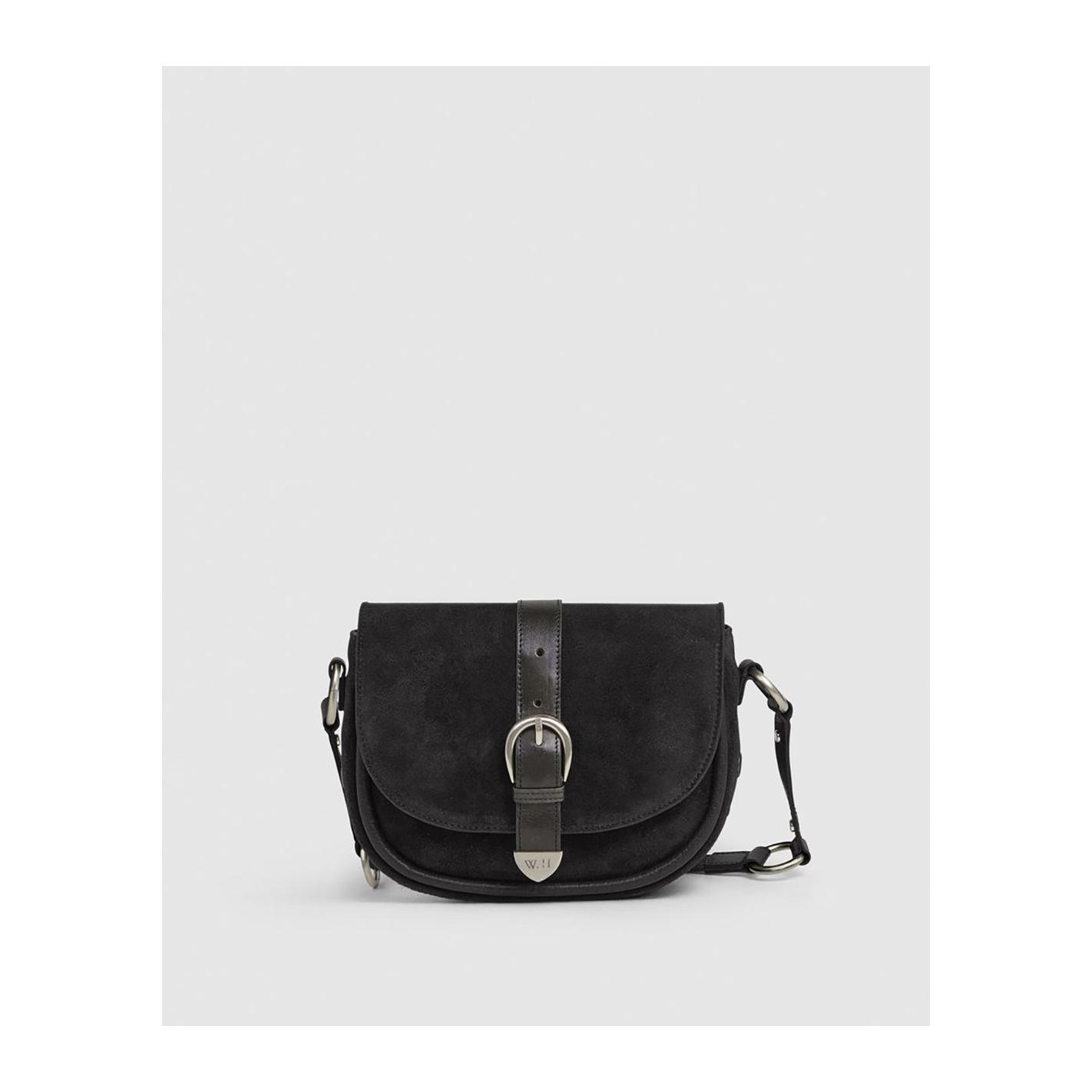 Bolso Crisha Soho de Pepe Jeans para Mujer - Elegante y Atemporal, Confeccionado en Ante con Detalles de Piel de Búfalo, Diseño Sofisticado con Cierre de Solapa Magnético y Cremallera Interna para May