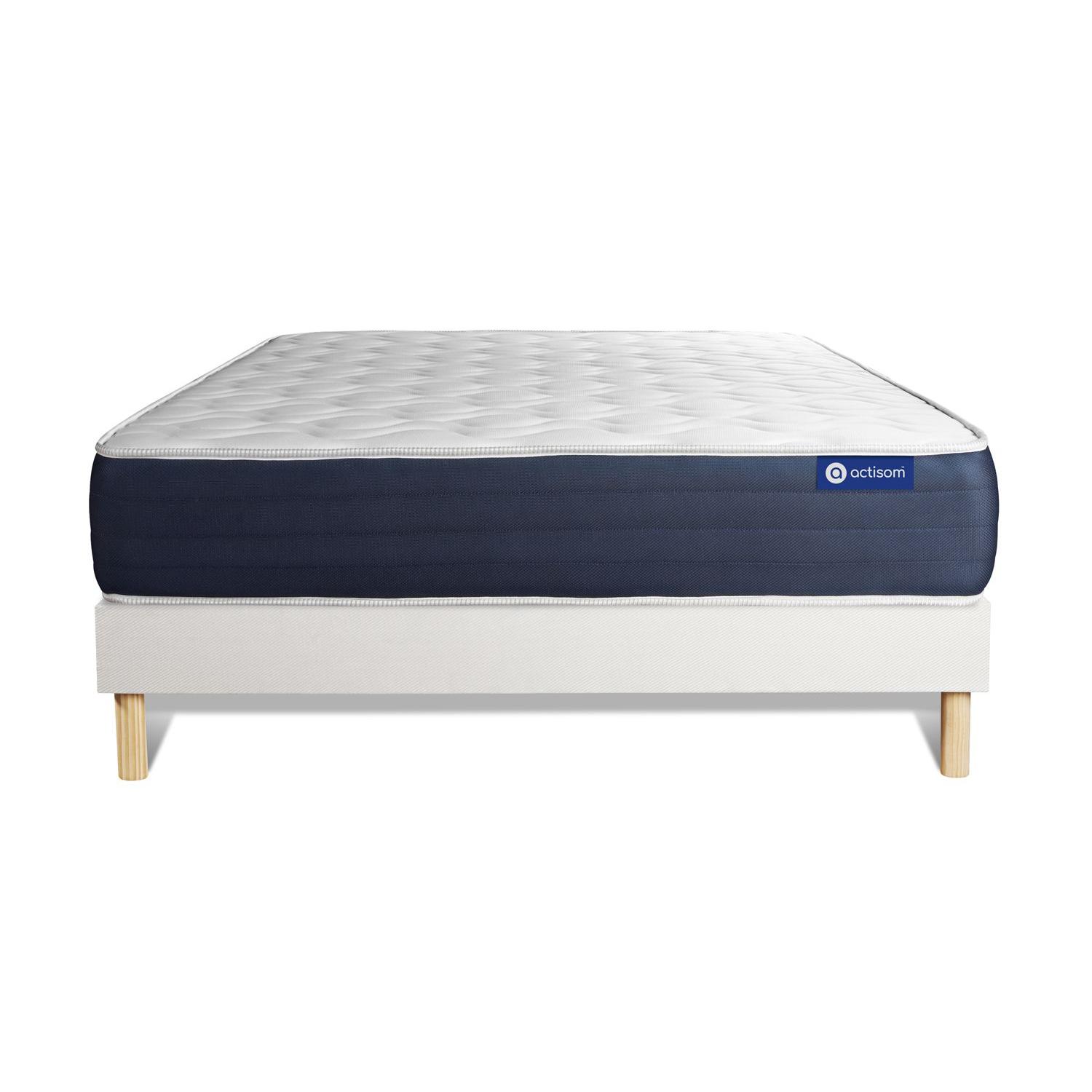 Pack colchón Actiflex sleep 160x220cm + Somier multiláminas, Muelles ensacados y espuma viscoelástica, 3 zonas de confort
