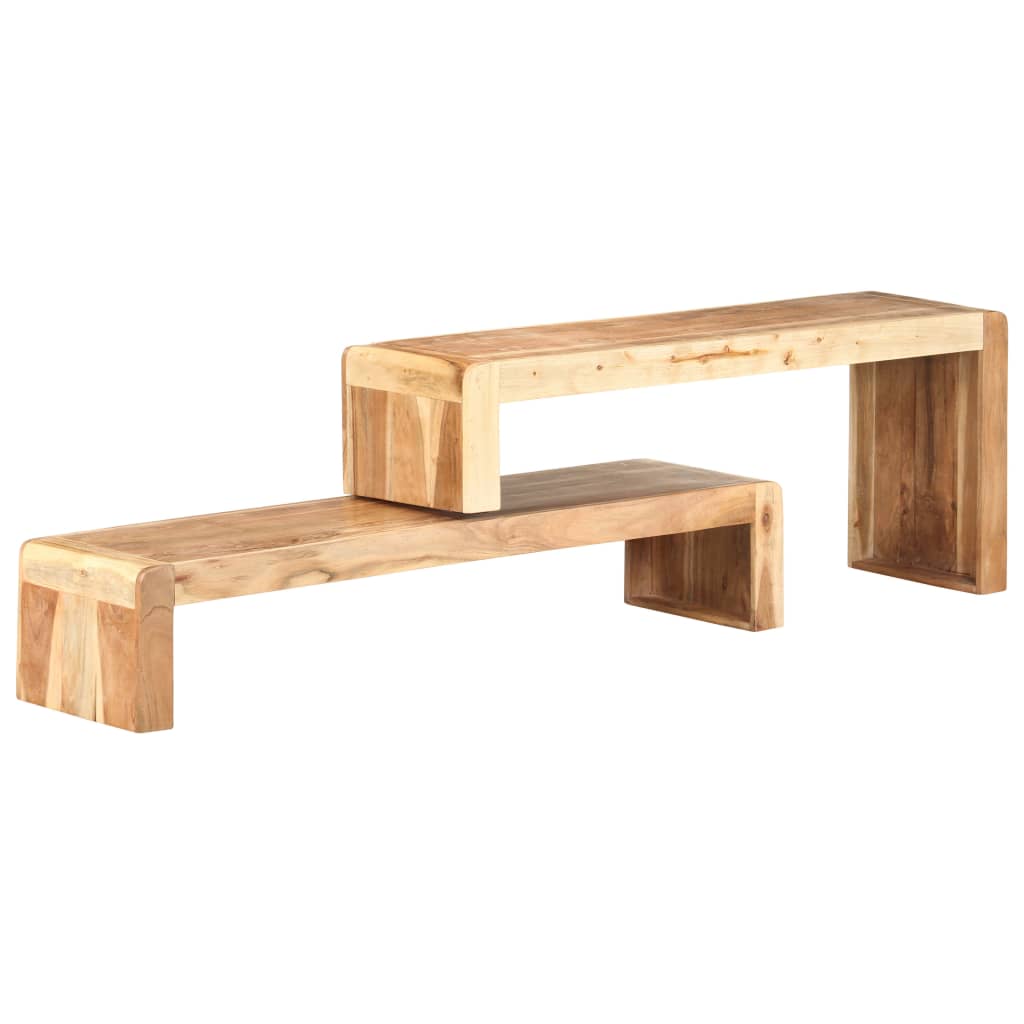 vidaXL Mueble de TV de 2 piezas de madera maciza de acacia