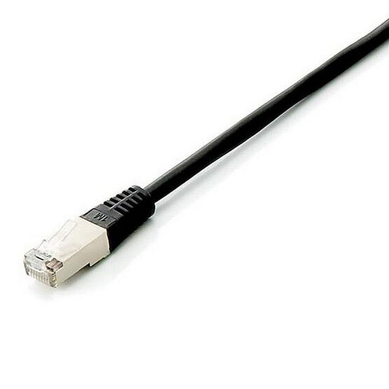 Equip Platinum S/FTP Cat 6A Ethernet Cable, 3m, Black, high-performance network cable with gold-plated connectors, halogen-free design reduces EMI/RFI interference, ideal for demanding environments.