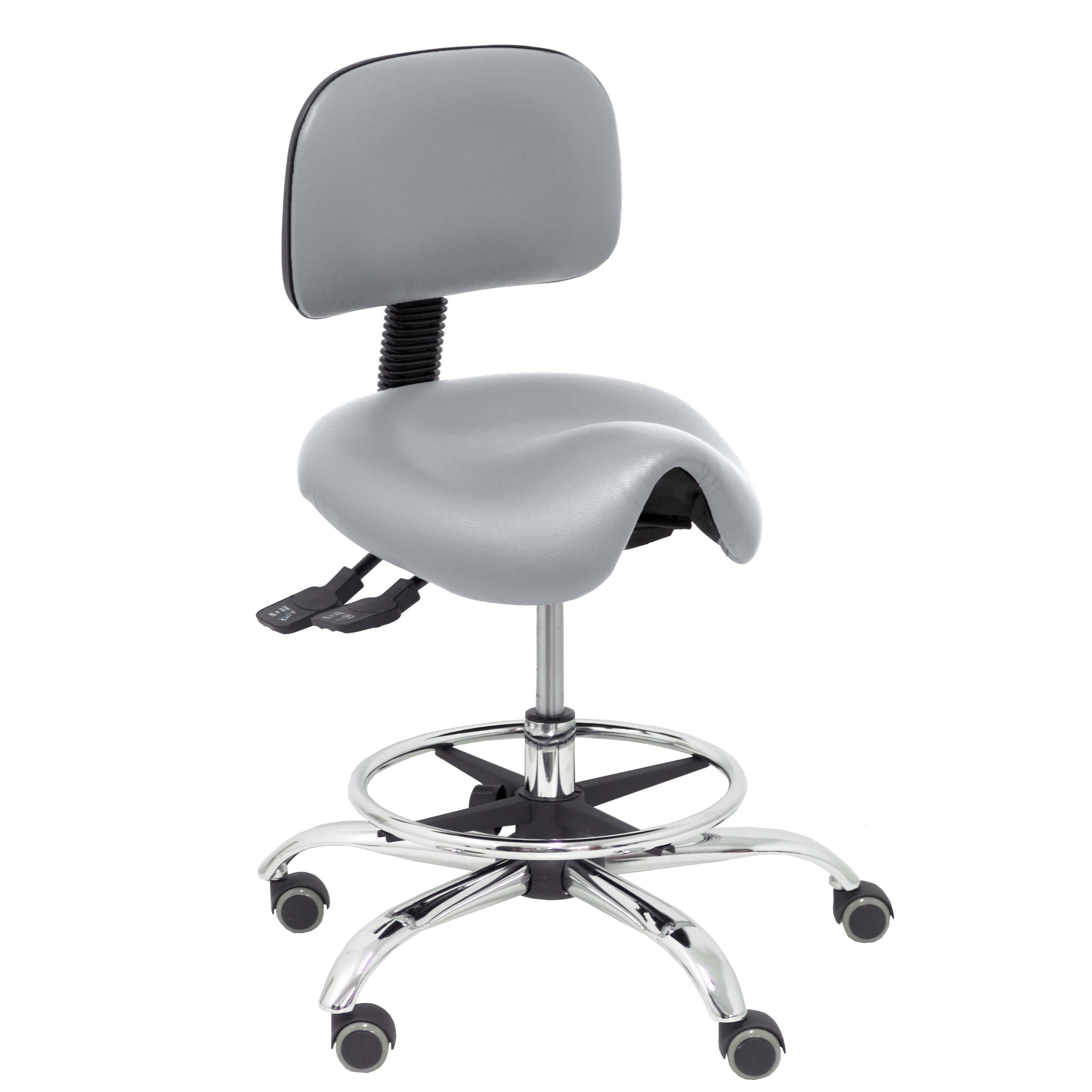 Piqueras Y Crespo Taburete Zarza Clínico Giratorio Ergonómico Gris Claro