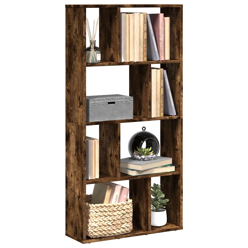 vidaXL Estantería de madera de ingeniería negra 60x20x120 cm en color Negro/Roble artisan/Gris sonoma y más | almacenamiento funcional diseño moderno para baño dormitorio sala