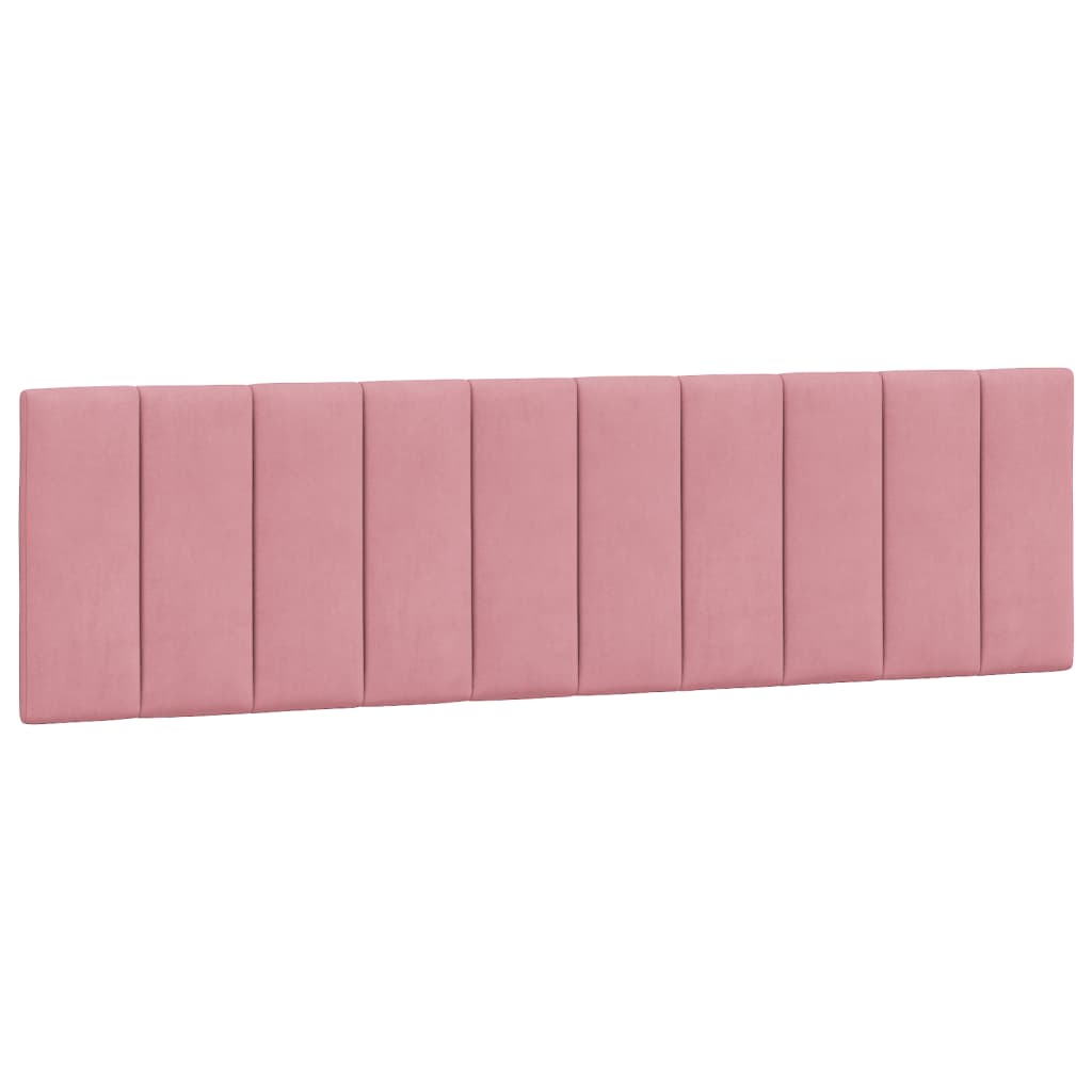 vidaXL Cabecero de cama acolchado Hanko terciopelo rosa 180 cm
