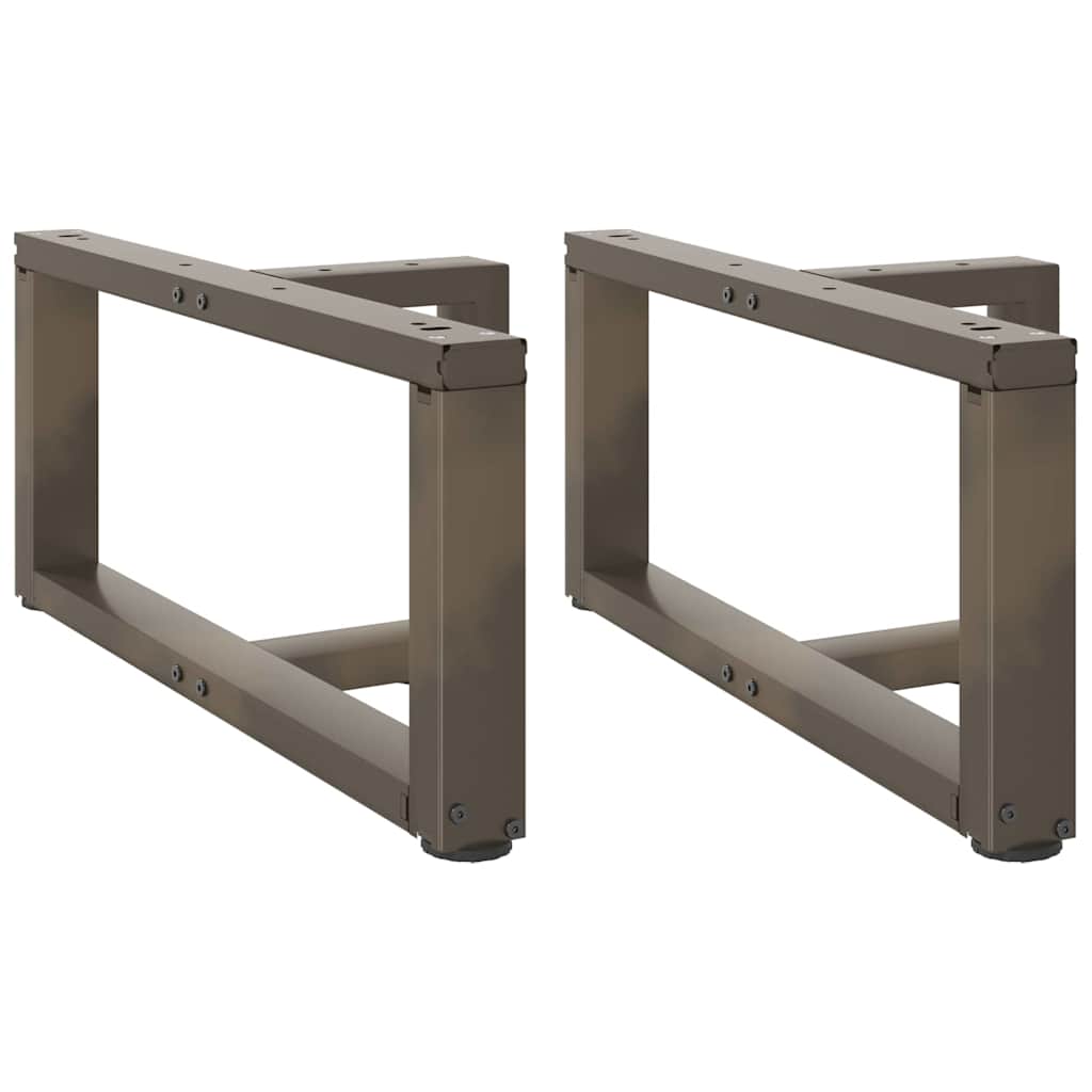 vidaXL Patas para mesa de centro en forma de T (2 unidades) 60 x 25 x (30-31) cm, acero