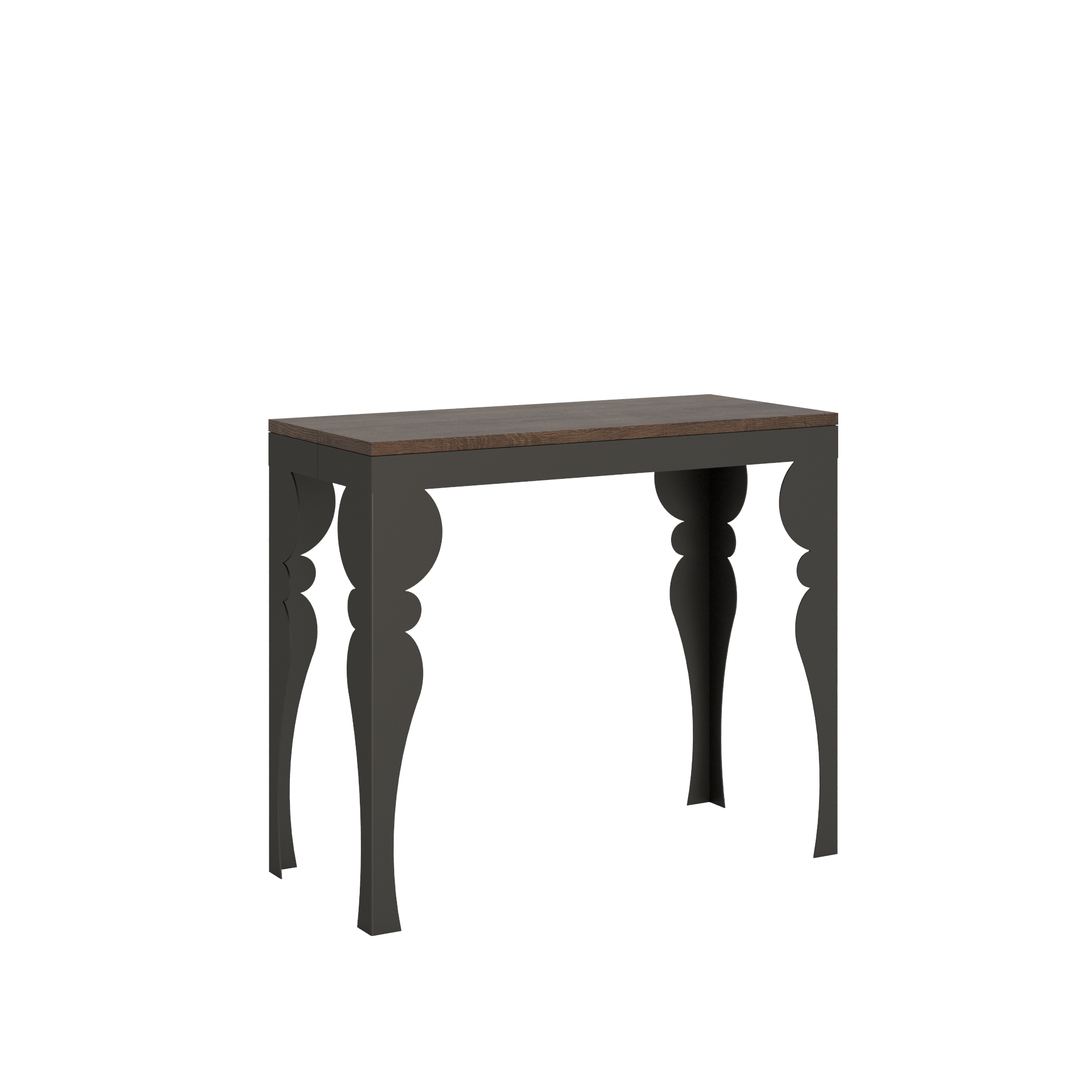 Consola extensible 90x40/196 cm Paxon Small Evolution Estructura Nogal Antracita - Itamoby