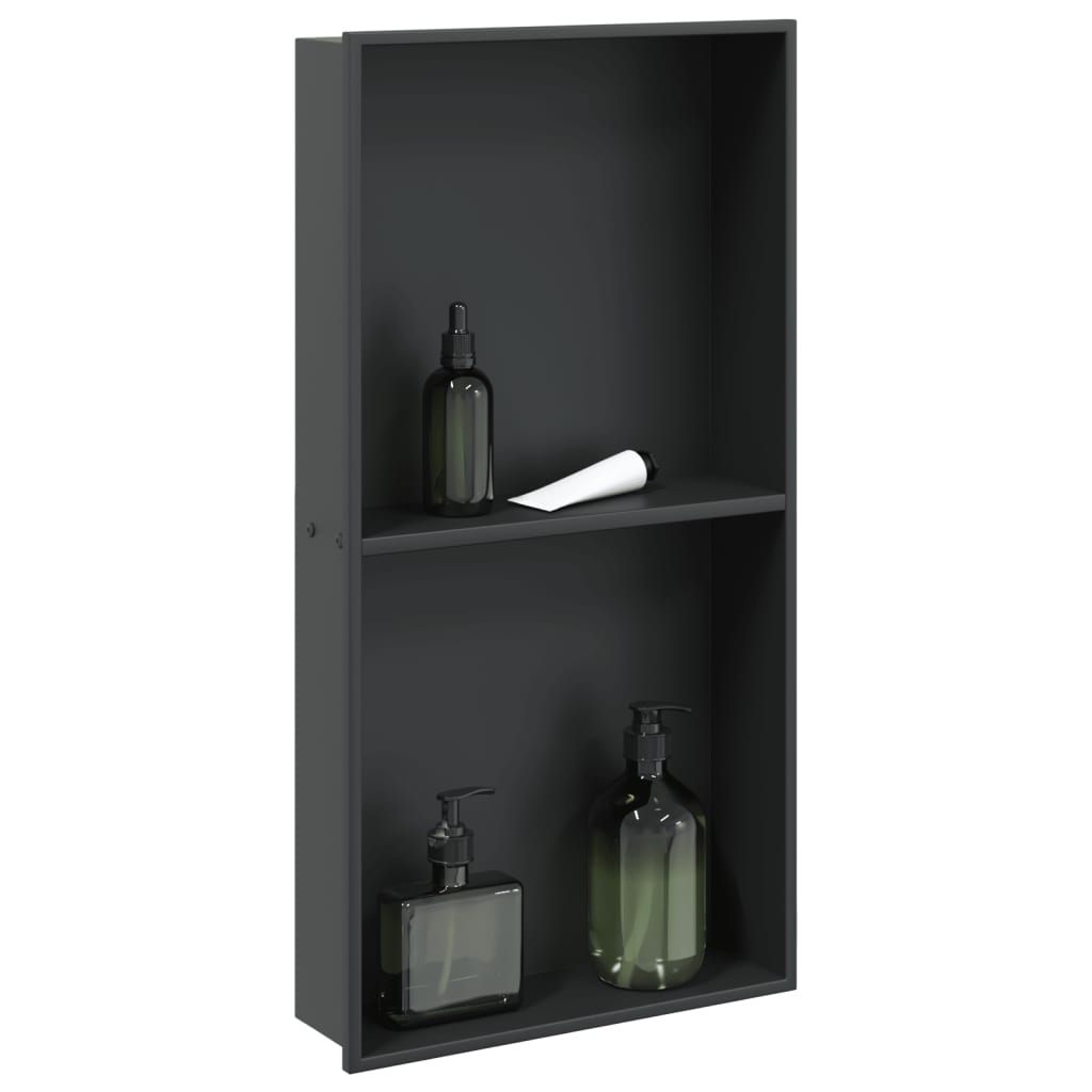 vidaXL Hornacina ducha acero inoxidable mate 32x62x9 cm Color Blanco,  Dorado,  Negro y mas