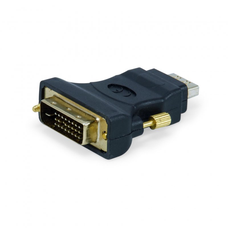 Equip DVI-D Male to HDMI Female Adapter, high-quality construction, gold-plated contacts for lossless data transmission, 1920 x 1200 resolution, ideal for connecting DVI devices to HDMI displays.