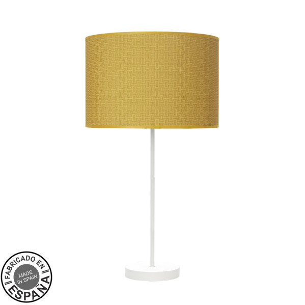 Sobremesa Alto 1xE27 Blanco Amarillo 63x30x30cm MODA