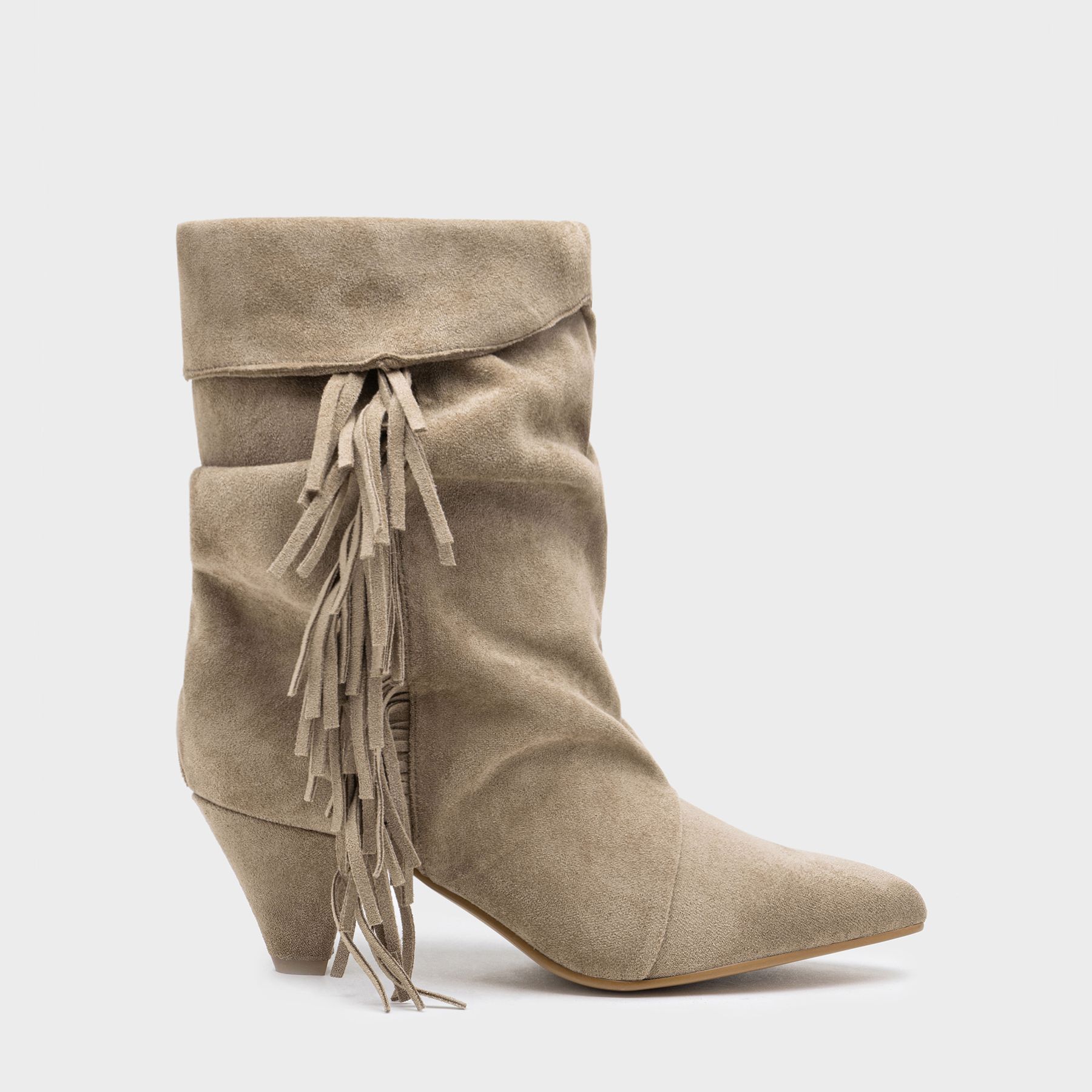 Botas de Cowboy para Mujer con Diseño Boho_ Flecos Laterales y Tacón Medio de 6 cm