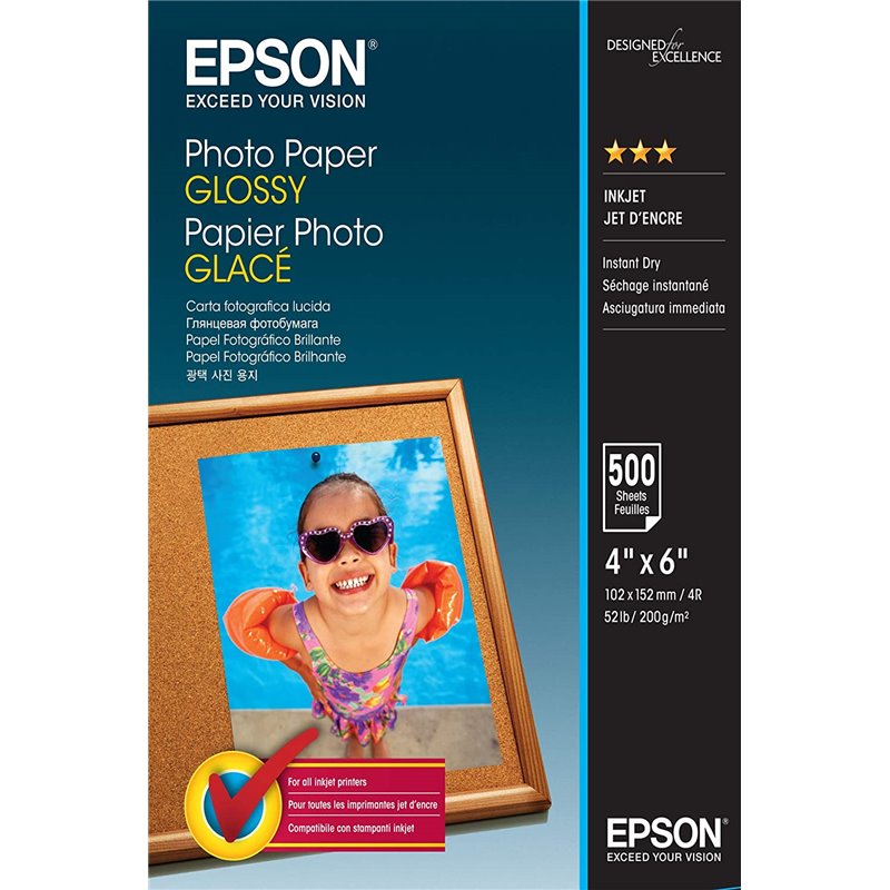 Photo paper glossy 10x15cm 500 pag.