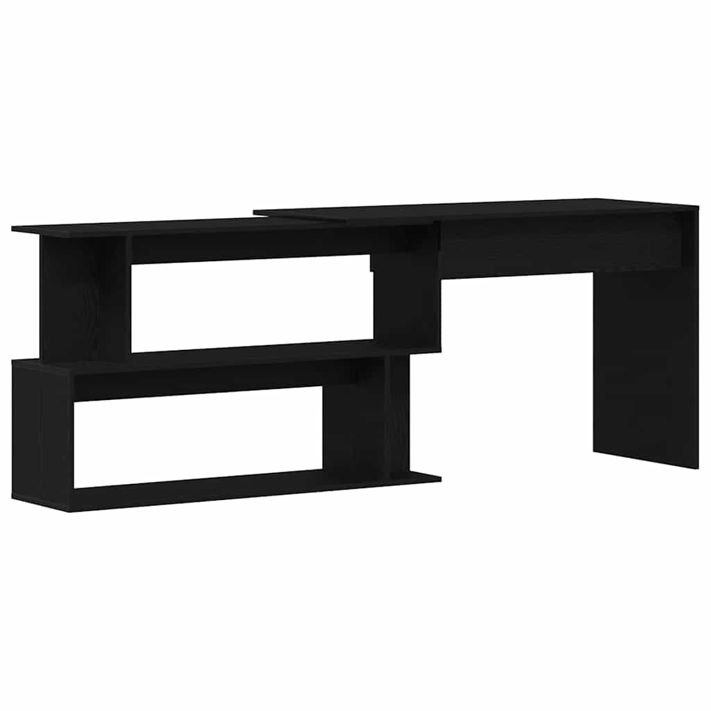 vidaXL Escritorio Roble Negro 200 x 50 x 76 cm Madera de ingeniería