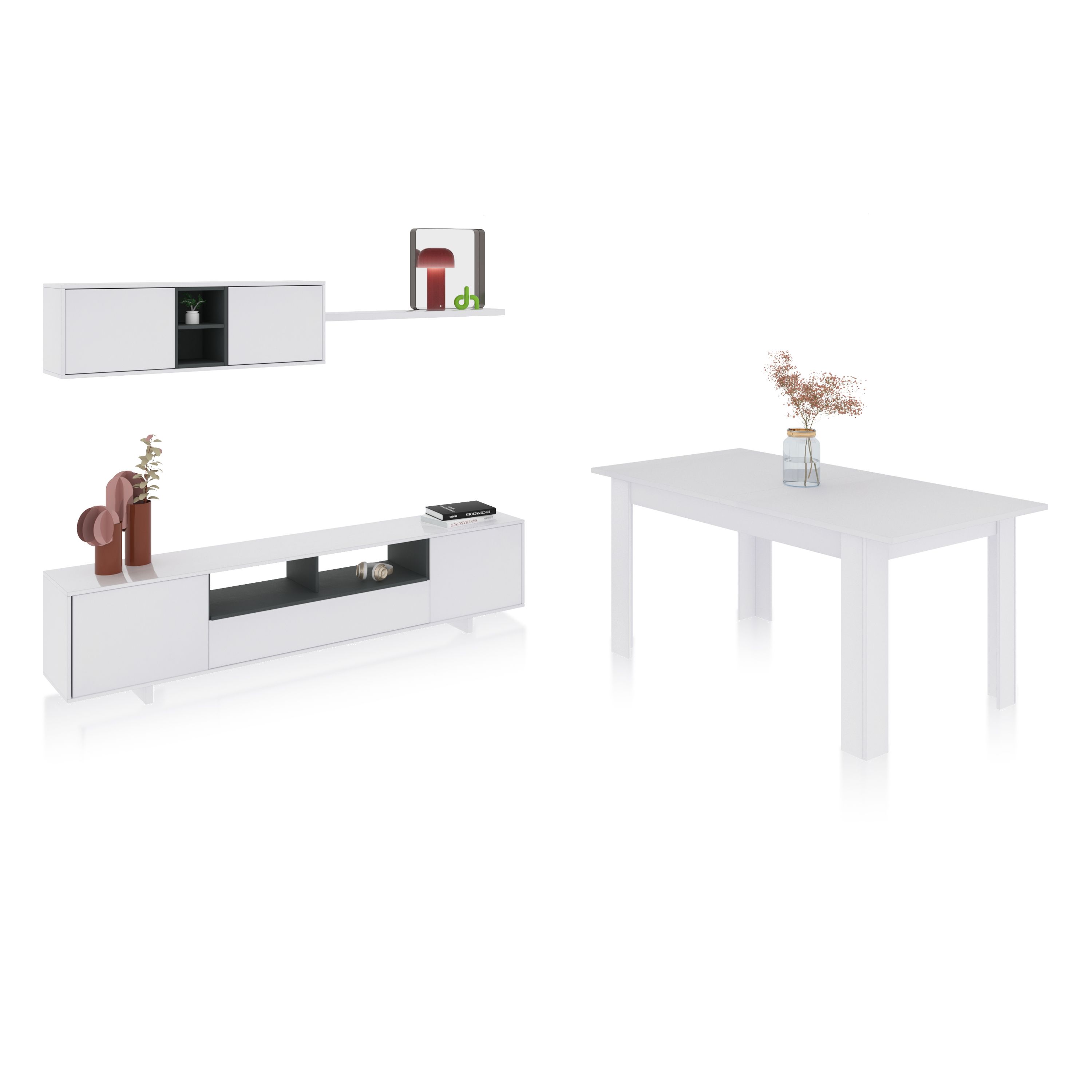 Habitdesign -Pack salón con mesa de comedor Plus VA
