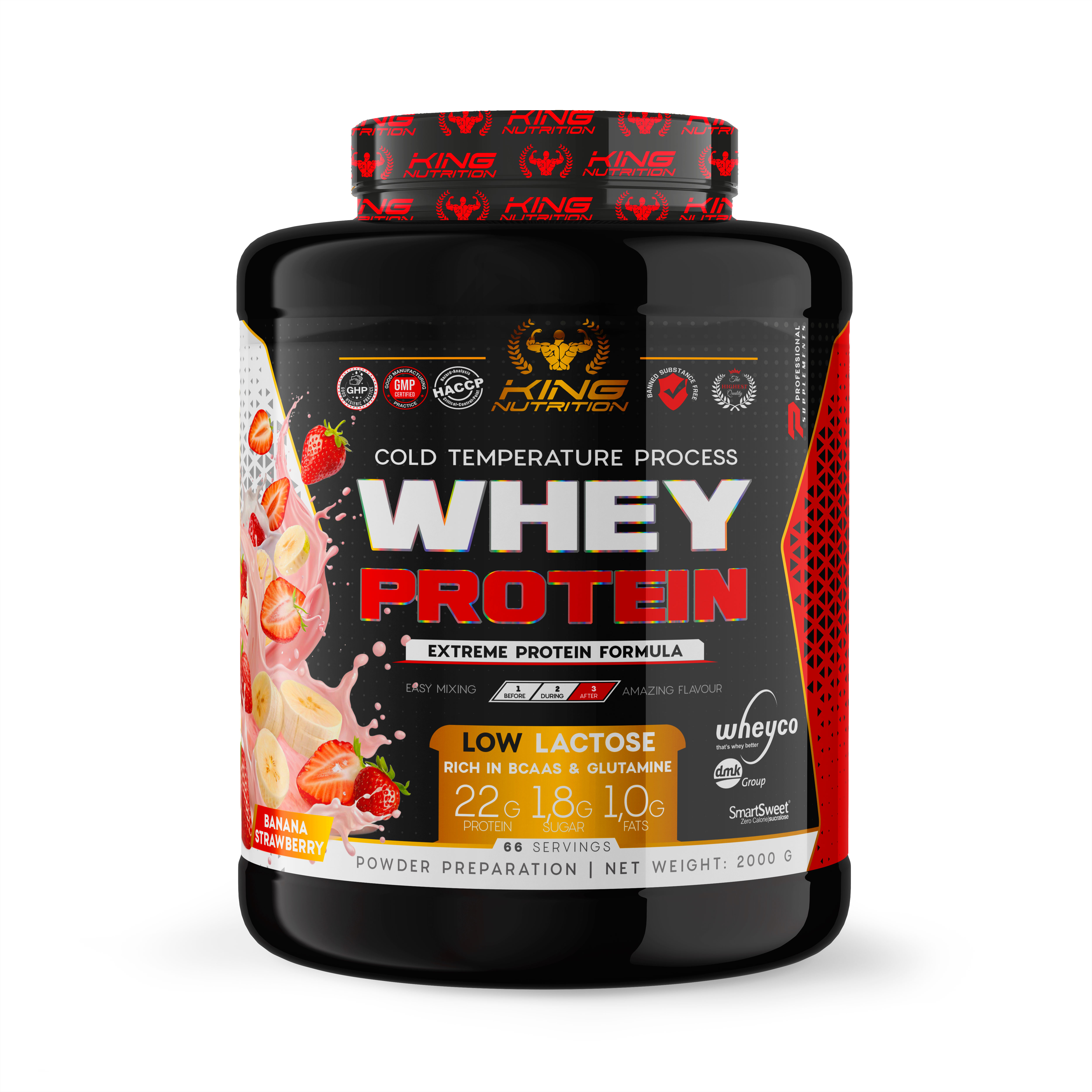 Whey Protein 2kg King Nutrition Proteina Concentrada*