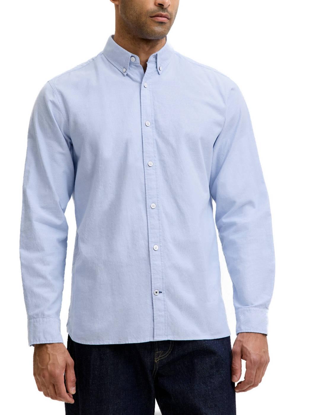 Camisa Jack & Jones Oxford azul claro de hombre
