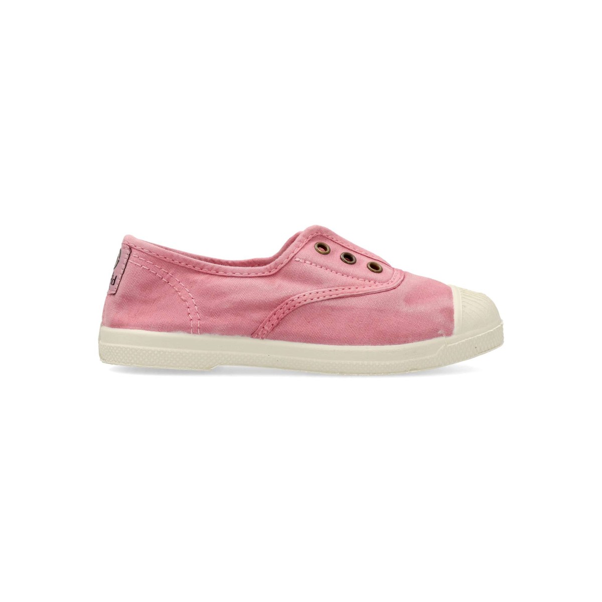 Natural World - Zapatillas de lona vegana para niña modelo Old Grape, hechas 100% en España con algodón orgánico y suela de caucho natural
