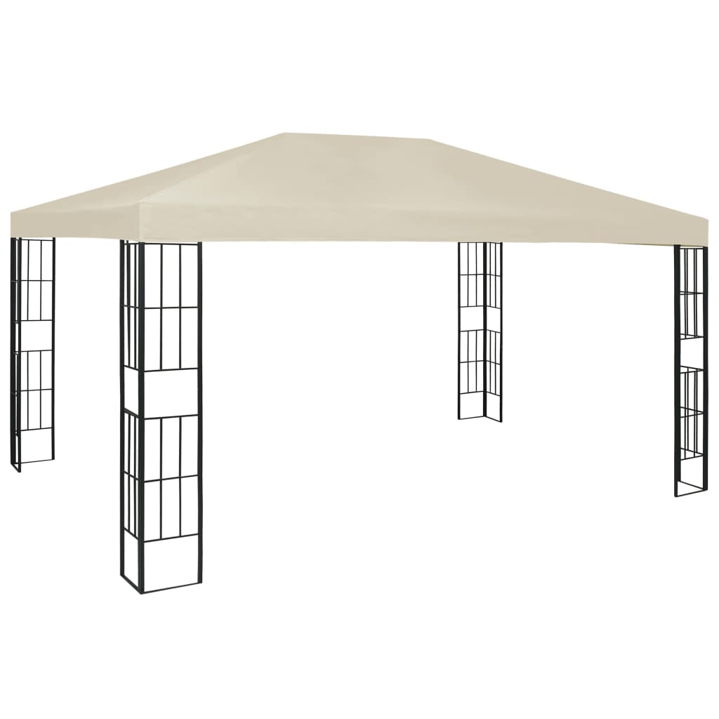 vidaXL Cenador Playa Exterior Gazebo Quiosco Parasol Jardín Patio Cubre Color Crema,  Antracita, y mas
