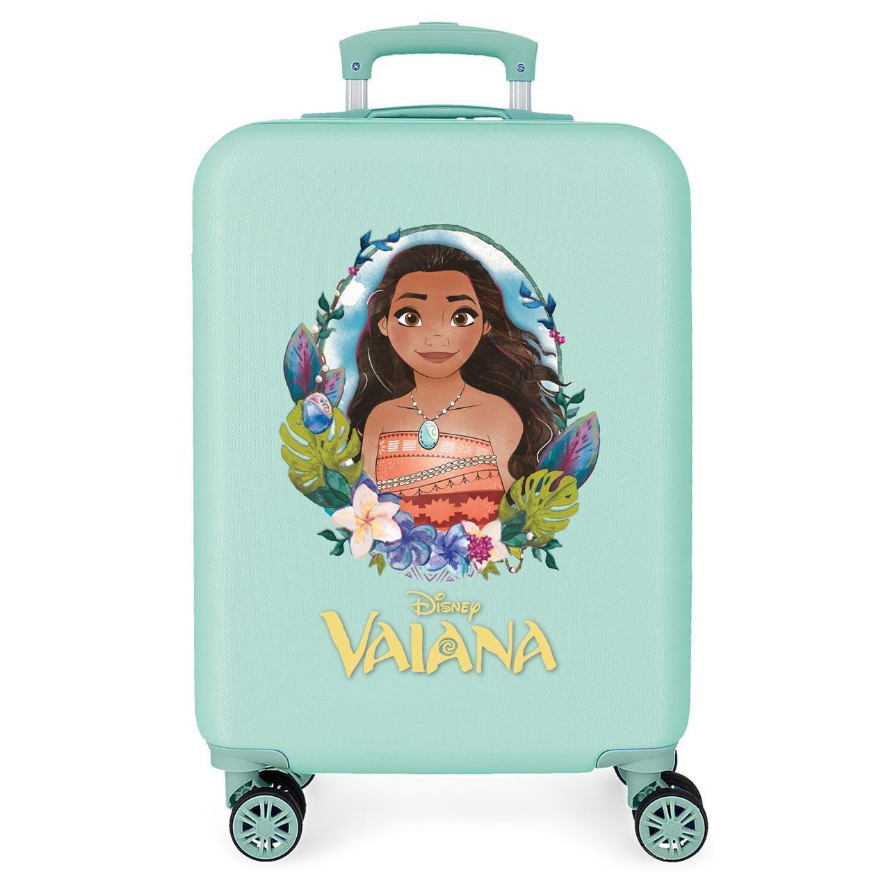 Maleta de cabina Disney Vaiana turquesa 55x38x20cm