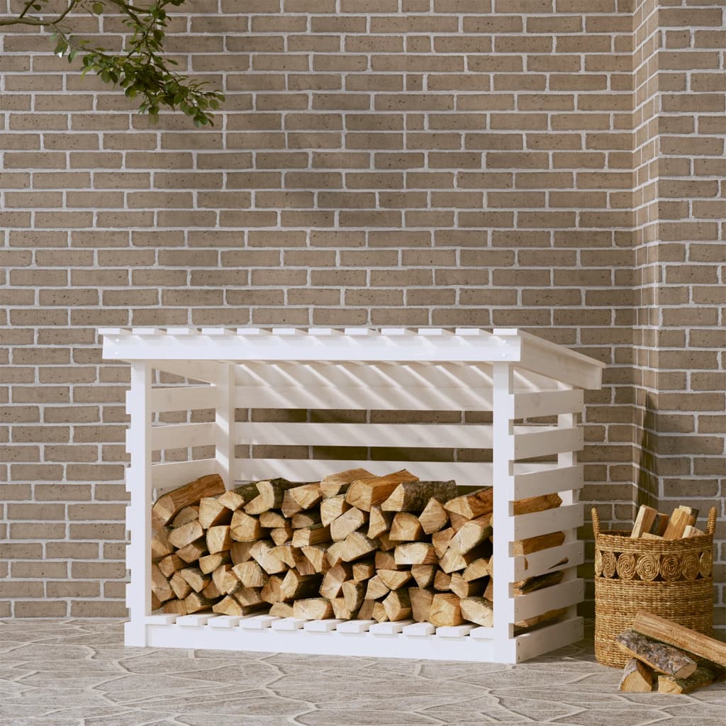 vidaXL Leñero de Chimenea Estante Almacenamiento Soporte Color Natural,  Blanco,  Gris y mas