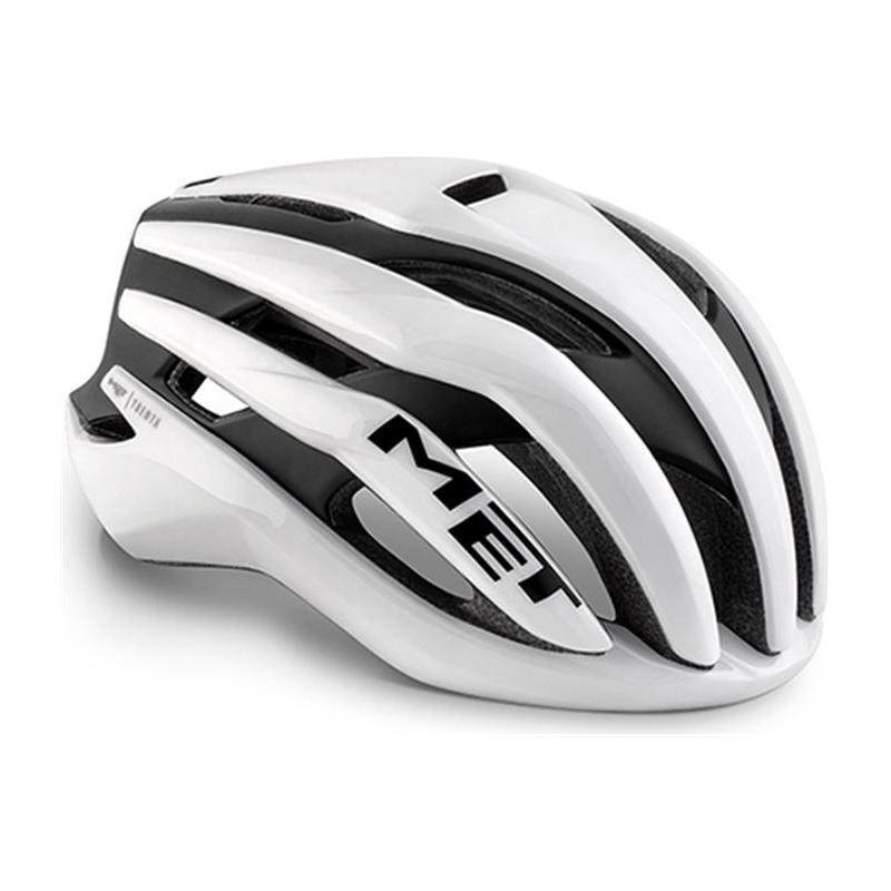 MET - Casco de bicicleta Trenta MIPS para ciclismo, tecnología de protección cerebral MIPS, sistema de ventilación NACA y ajuste T-Orbital 360°, color blanco/negro mate, talla 58-61, certificación CE/AS/NZS/US, peso 290 g