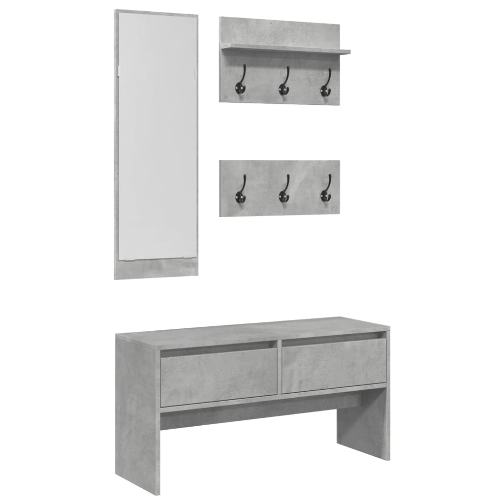 vidaXL Set de muebles de recibidor 4 pzas madera de ingeniería