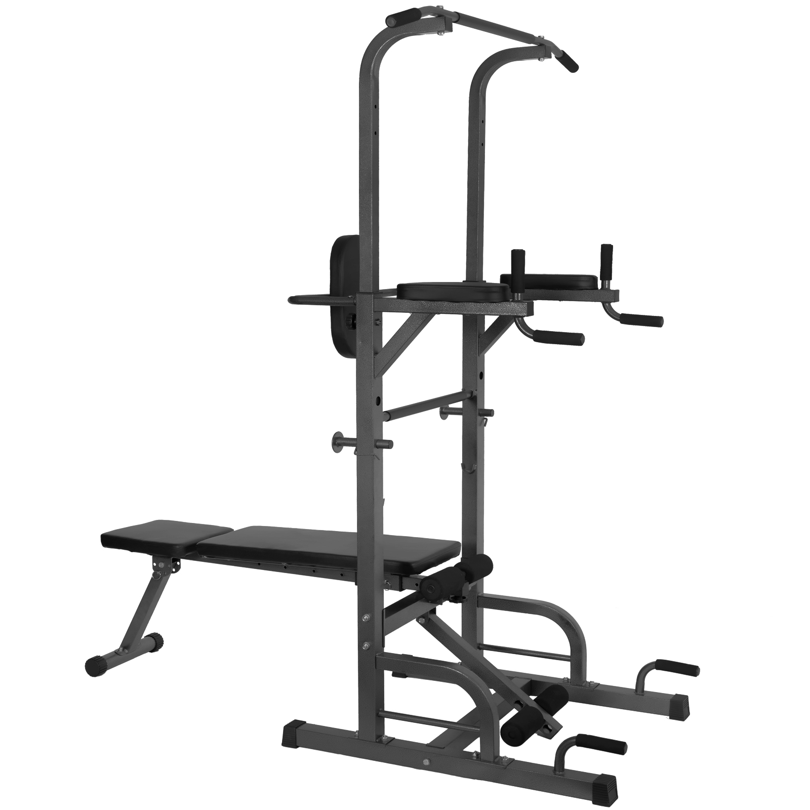 ALLINLIFE ESTACIÓN DE GIMNASIO, TORRE DE TRACCIÓN, CON BANCO PLEGABLE Y AJUSTABLE, MULTIFUNCIONAL, CULTURISMO, ENTRENAMIENTO EN CASA, ACERO DE ALTA CALIDAD, ENVÍO DESDE EUROPA