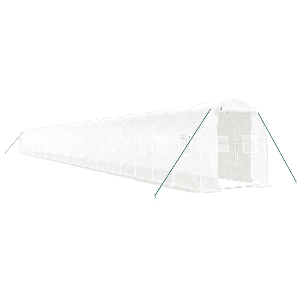 vidaXL Invernadero con estructura de acero blanco Multitalles