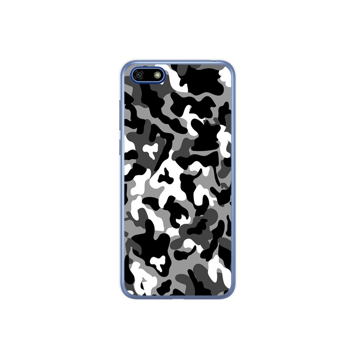 Tumundosmartphone Funda Gel Tpu para Huawei Honor 7S / Y5 2018 Diseño Snow Camuflaje Dibujos