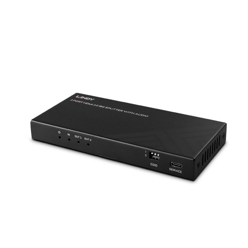 Lindy 38534 Divisor HDMI 8K60 de 2 Puertos con Audio y reducción de Escala