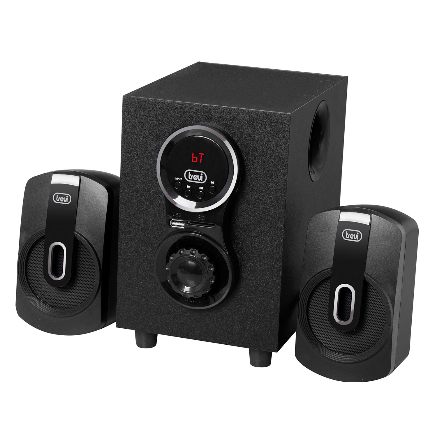 Trevi AVX 615 BT conjunto de altavoces 30 W Universal Negro 2.1 canales De 1 vía 5 W