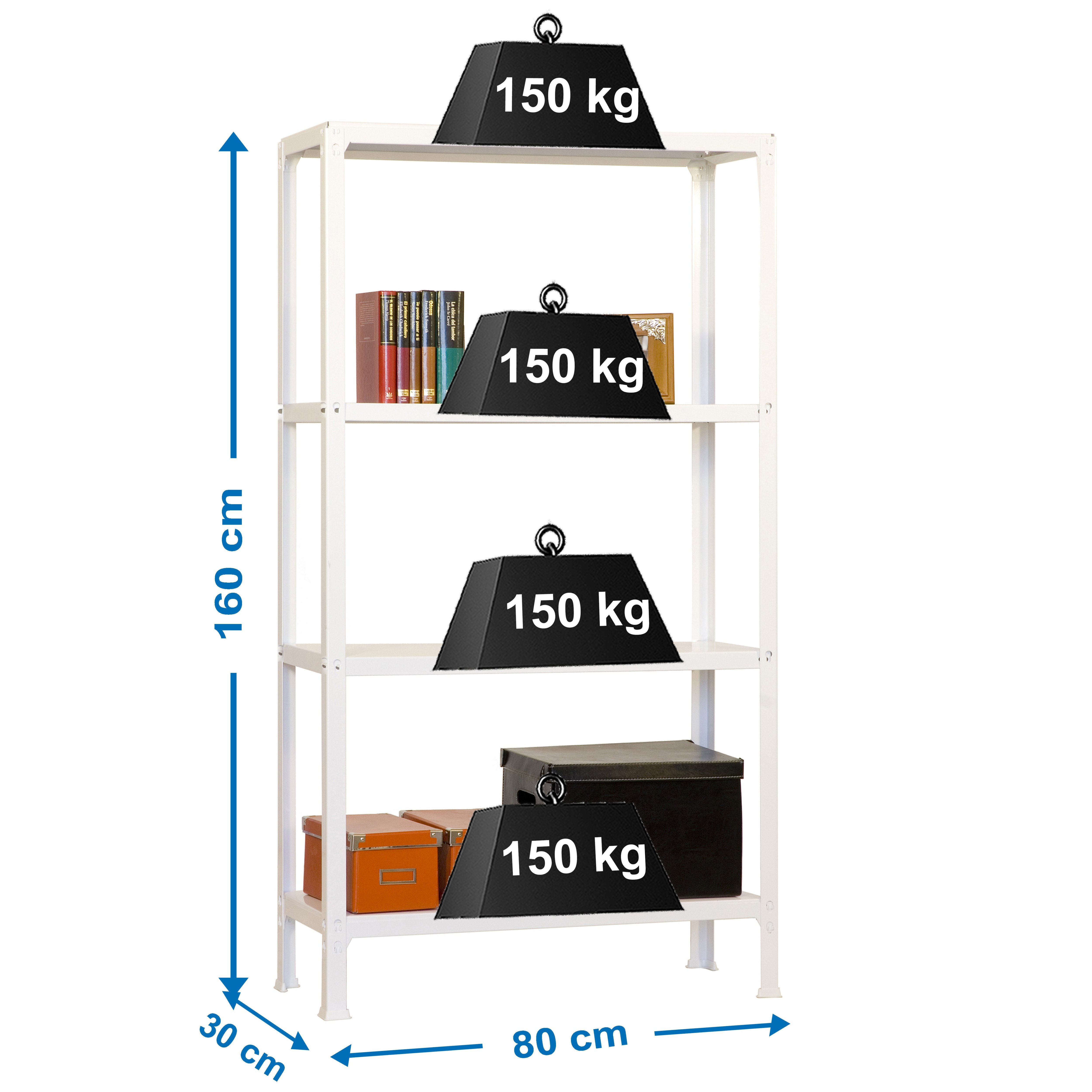 Estantería SIMONRACK Simonhome click mini 4/300 blanco