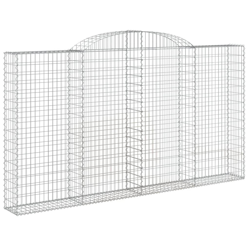 Vidaxl Cesta de Gaviones Arco Hierro Galvanizado 300x30x40/60 Cm