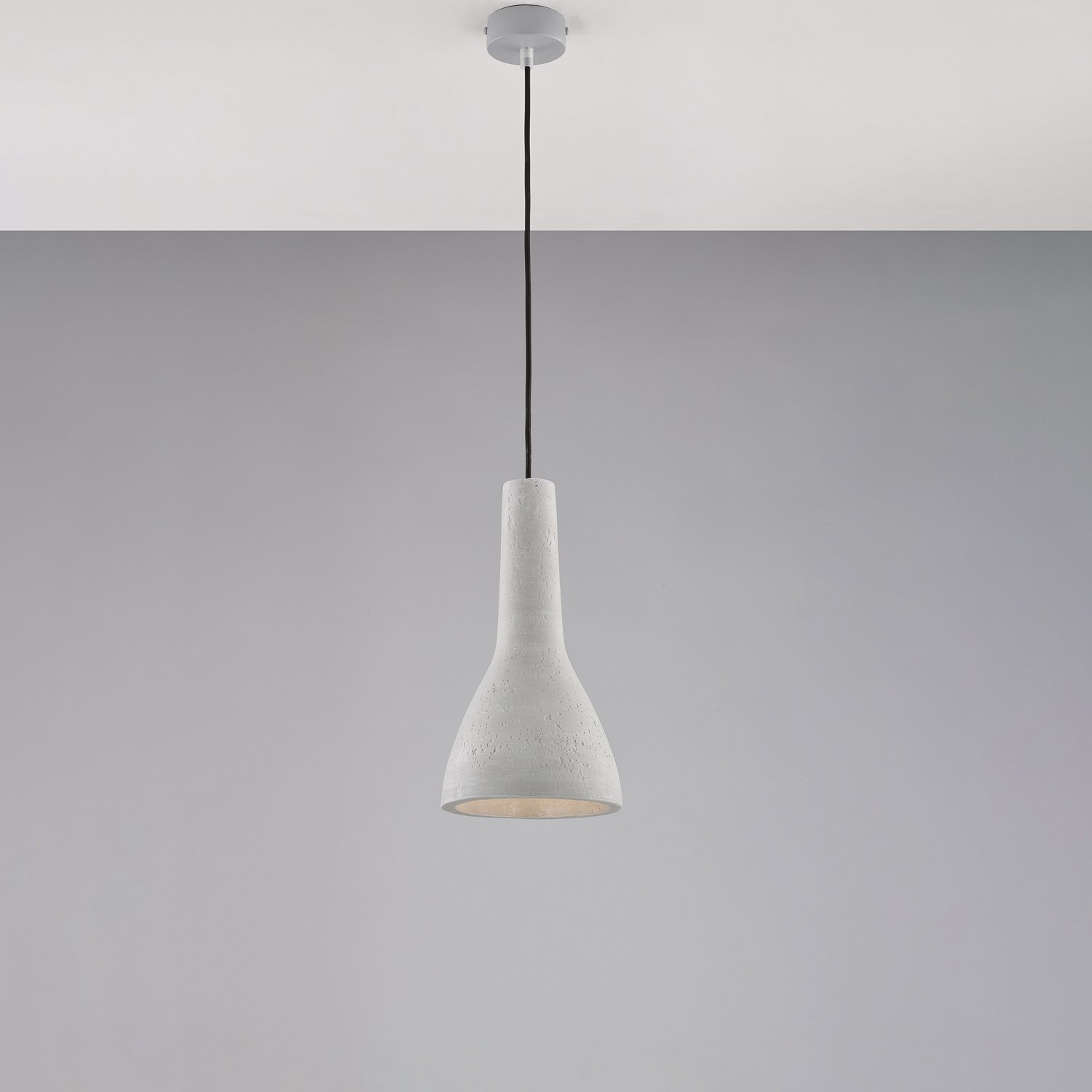 Suspensión 1 Luz Portland Hierro y Hormigón difusor Diam 17