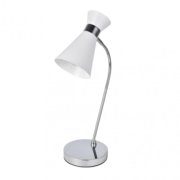 Sobremesa petra 1xe14 blanco/cromo 48x24x15 cm orientable