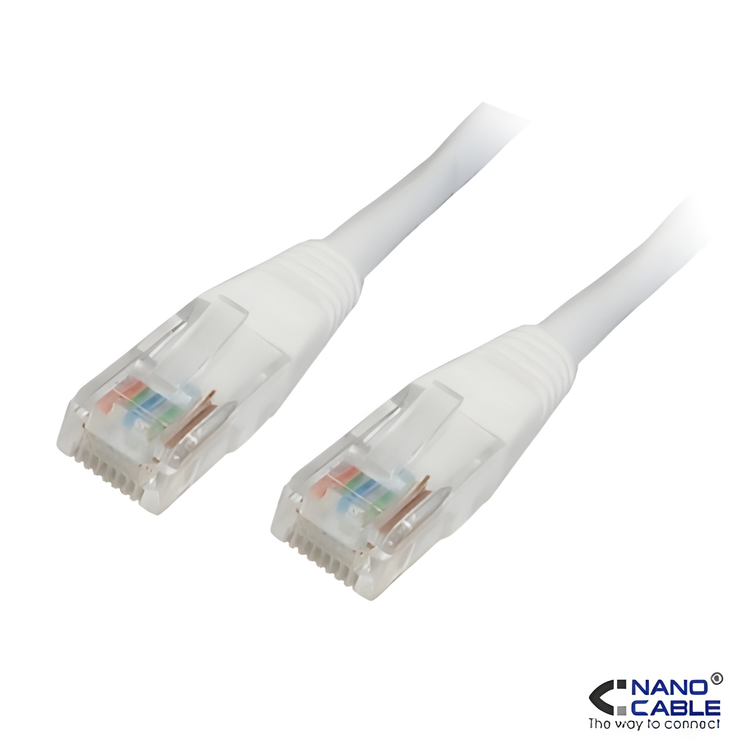 Nanocable - cable de red latiguillo utp cat.5e de 10m - color blanco