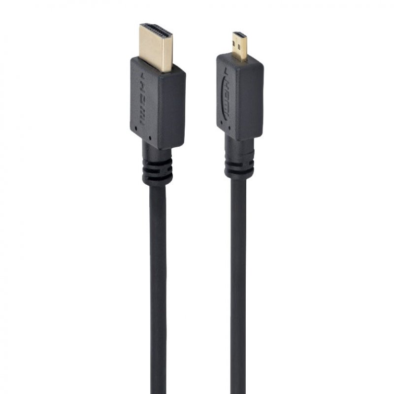 Gembird hdmi 2.0 to micro hdmi cable gold plated male/male connector 1.8m black